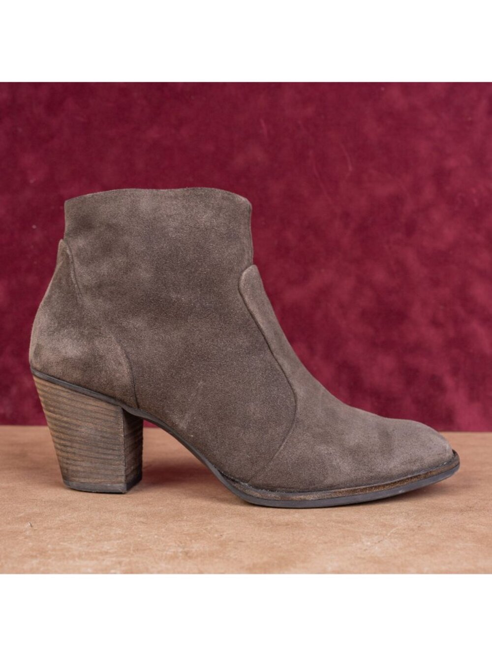 Paul Green Women Brown Suede Zip Ankle Summer Western Boots sz 10.5US UK8 - Picture 4 of 8